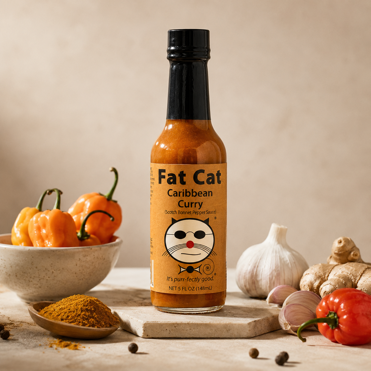 Caribbean Curry Scotch Bonnet Pepper Hot Sauce
