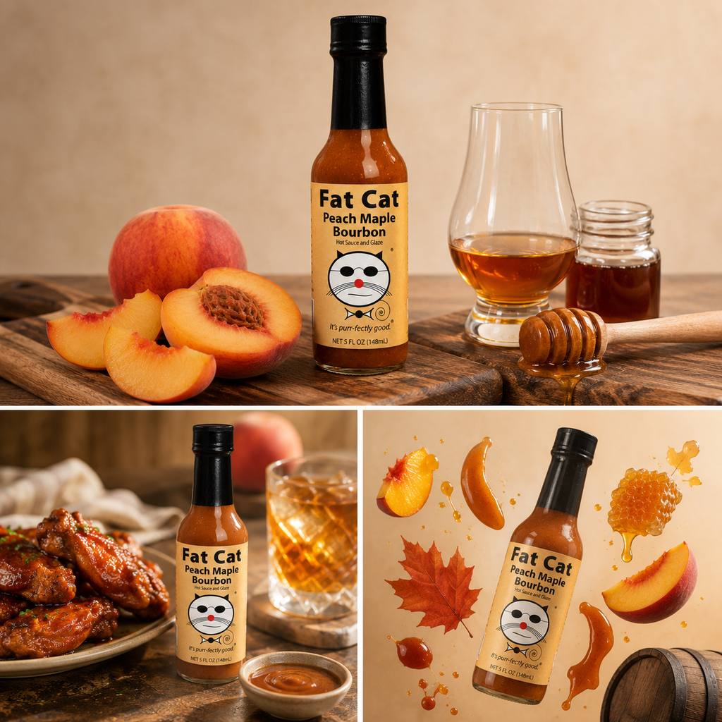 Peach Maple Bourbon Hot Sauce and Glaze