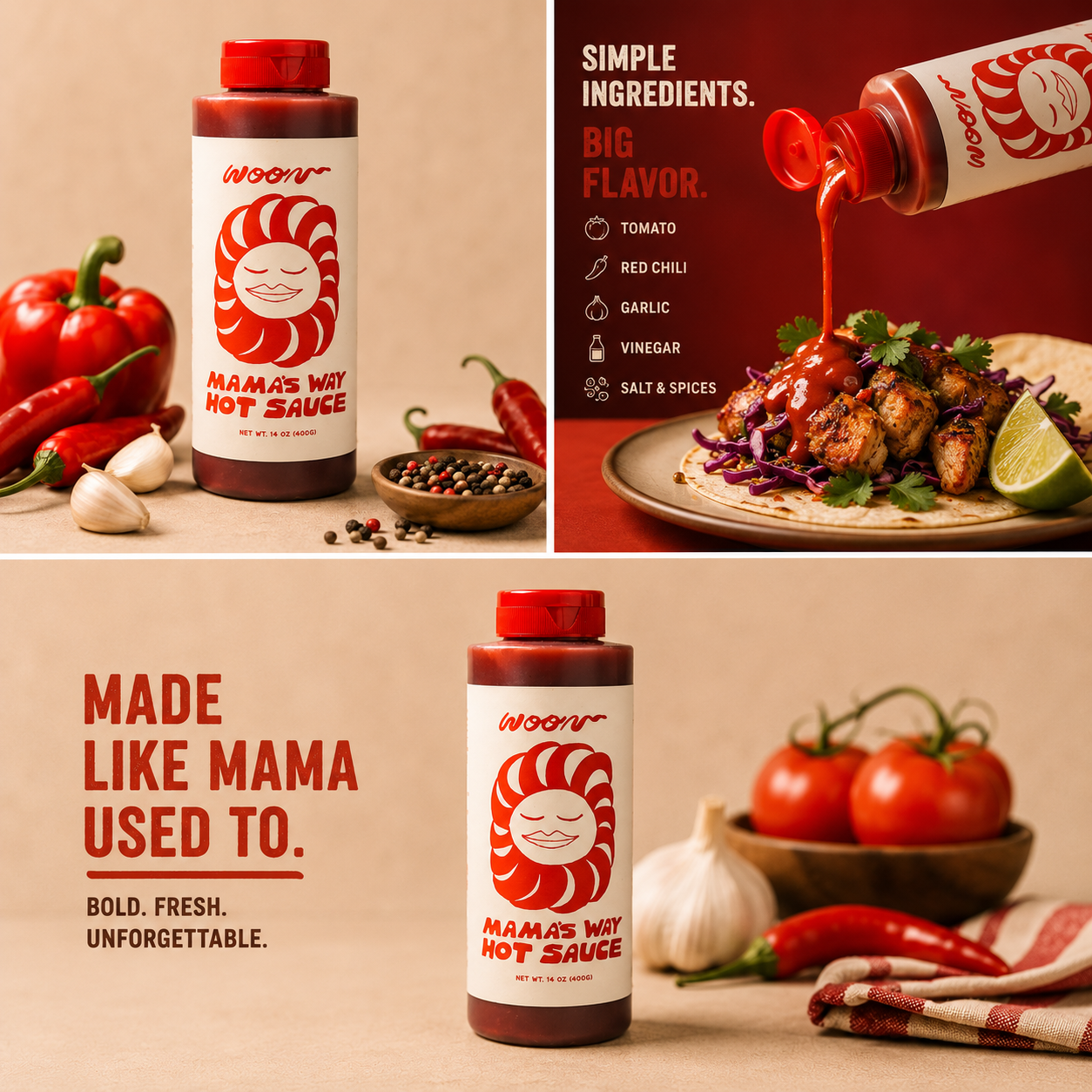 Woon Kitchen - 'Mama's Way' Hot Sauce (15.5OZ)