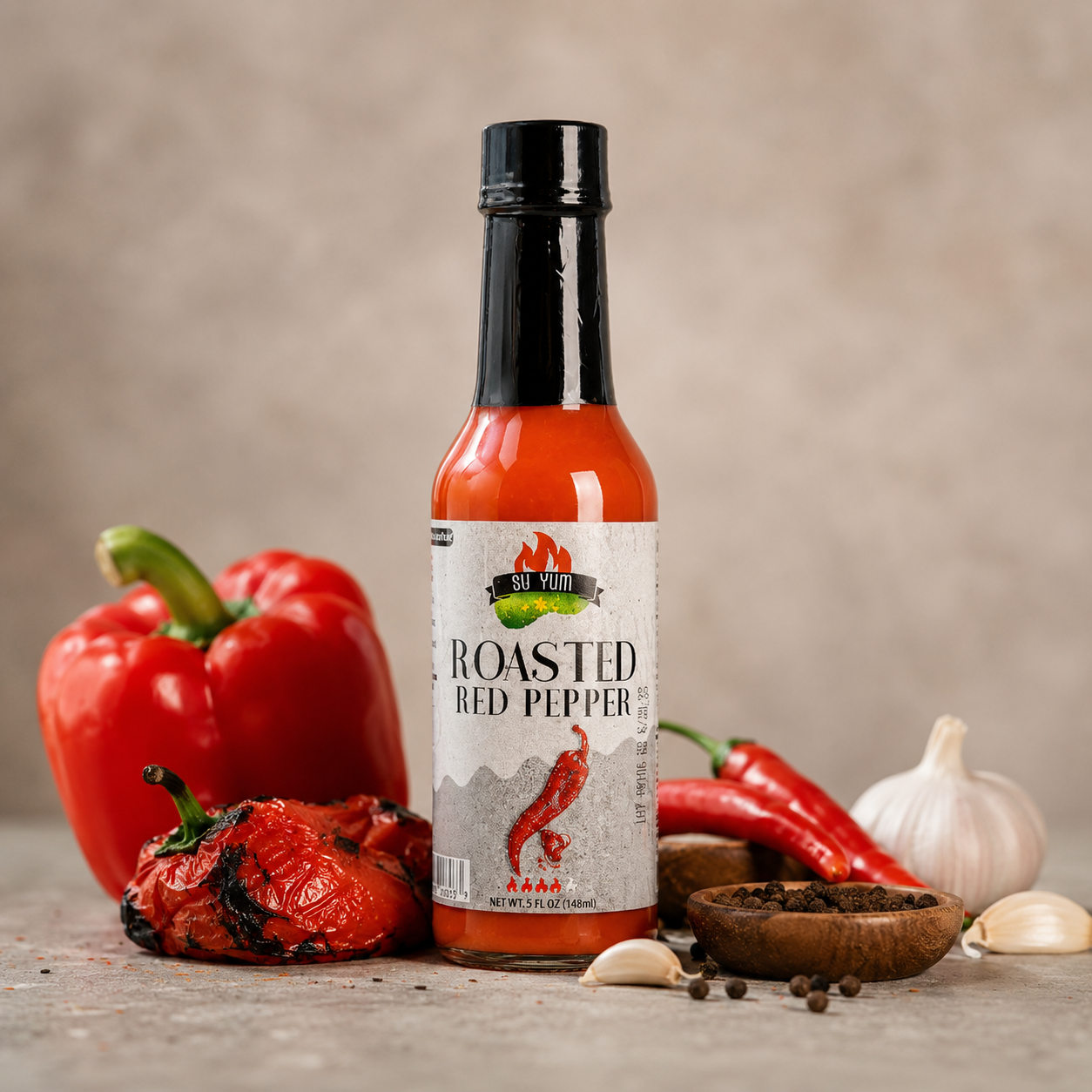 Roasted Red Pepper Hot Sauce