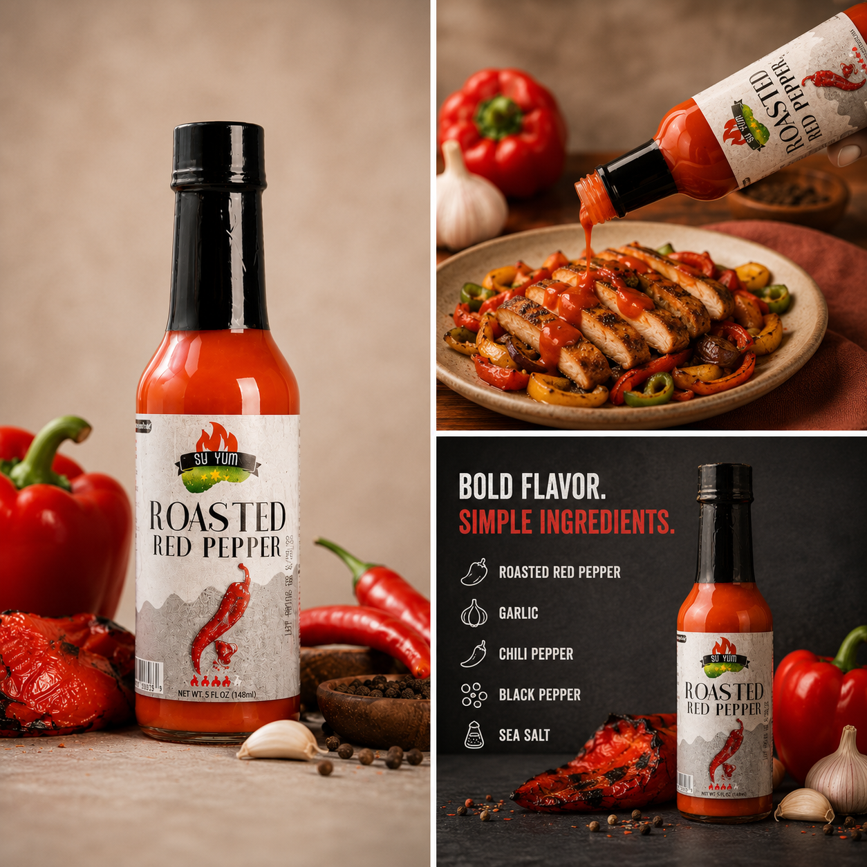 Roasted Red Pepper Hot Sauce