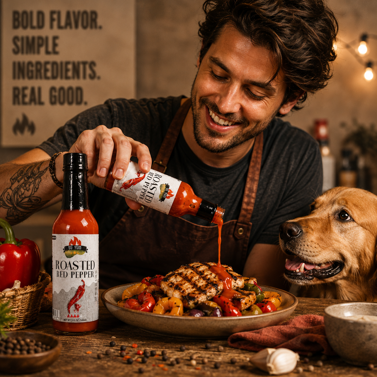 Roasted Red Pepper Hot Sauce